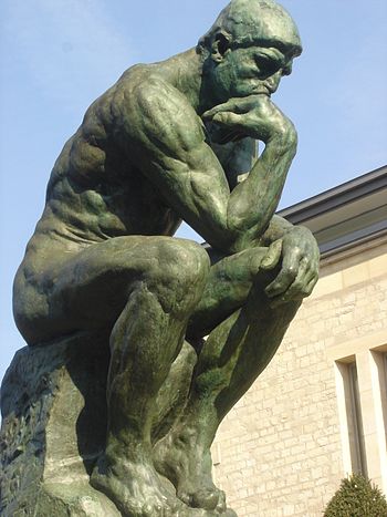The Thinking Man sculpture at MusÃ©e Rodin in Paris