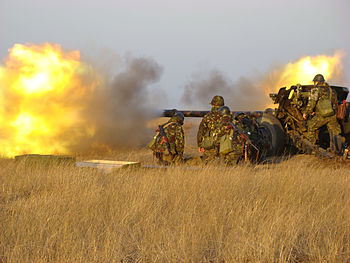 Real shooting tactical exercises in Smardan sh...